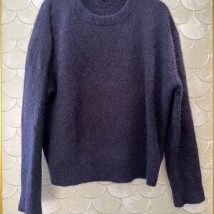 Ali Golden Mohair Oversized Navy Sweater
